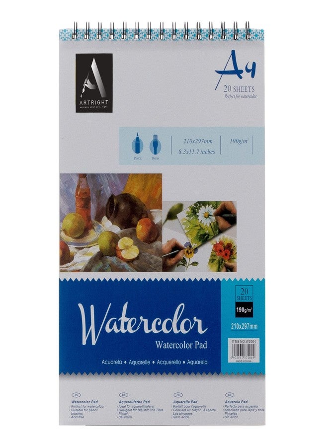 ArtRight Artists Watercolour Paper A4 Size, 200 GSM 75% Cotton Cold Pressed (16 Sheets + 4 Free Sheets), for Watercolor, Acrylic and Mixed Mediums. - Image 1
